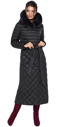 Жіноча зимова куртка оригінальний колір чорний модель 31012, фото 2
