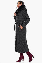 Жіноча зимова куртка оригінальний колір чорний модель 31012, фото 3