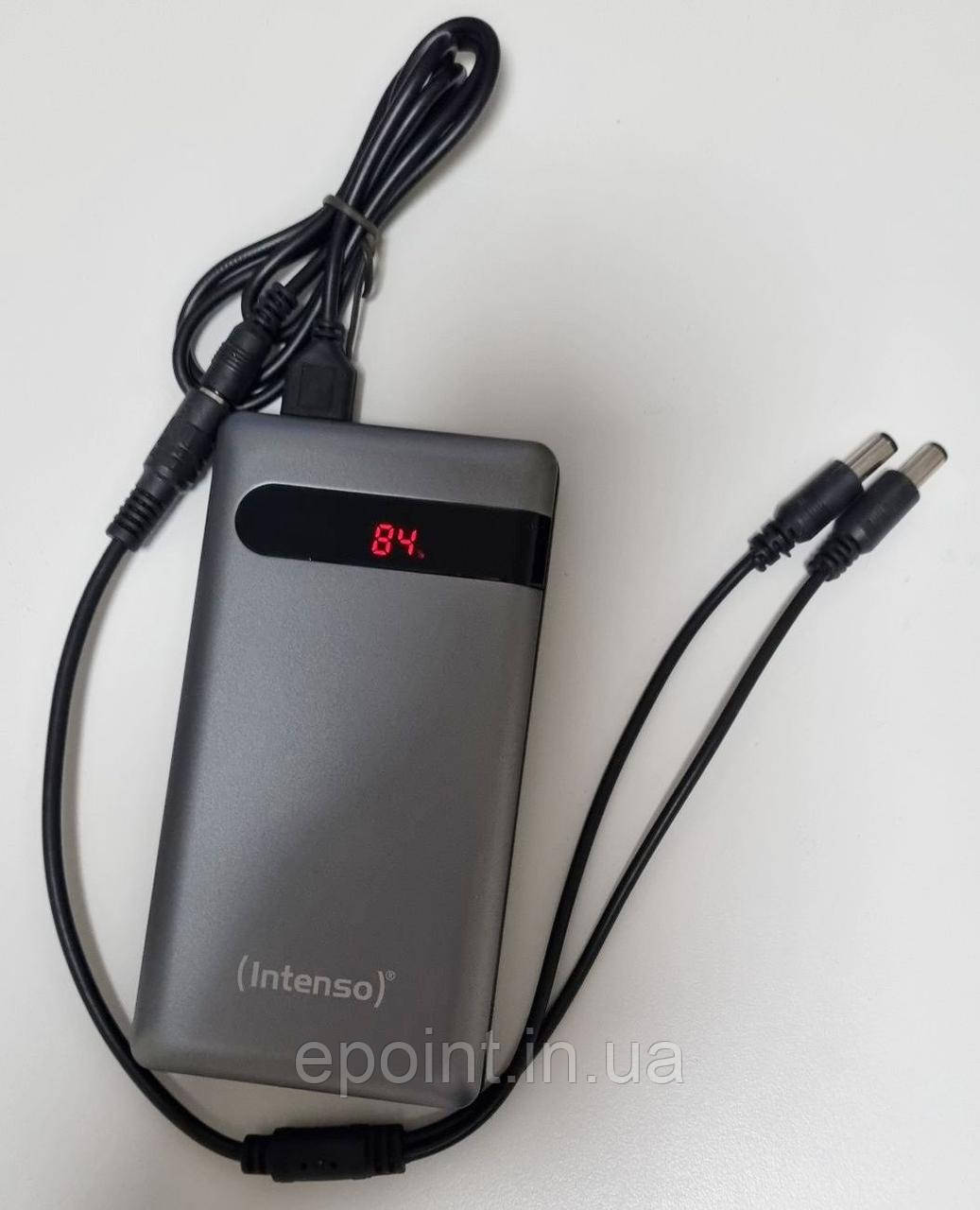 Повербанк Intenso PD10000 (grey) 10000 mAh, швидке заряджання, QC3.0, PD, автономне живлення для роутерів, GPON
