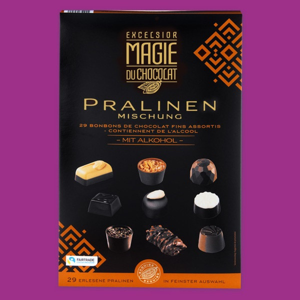 Конфеты Шоколадные Пралине без Ликера Pralinen Excelsior Magie du Chocolat Ohne Alkohol Norma 300 г Германия - фото 7 - id-p1737325918