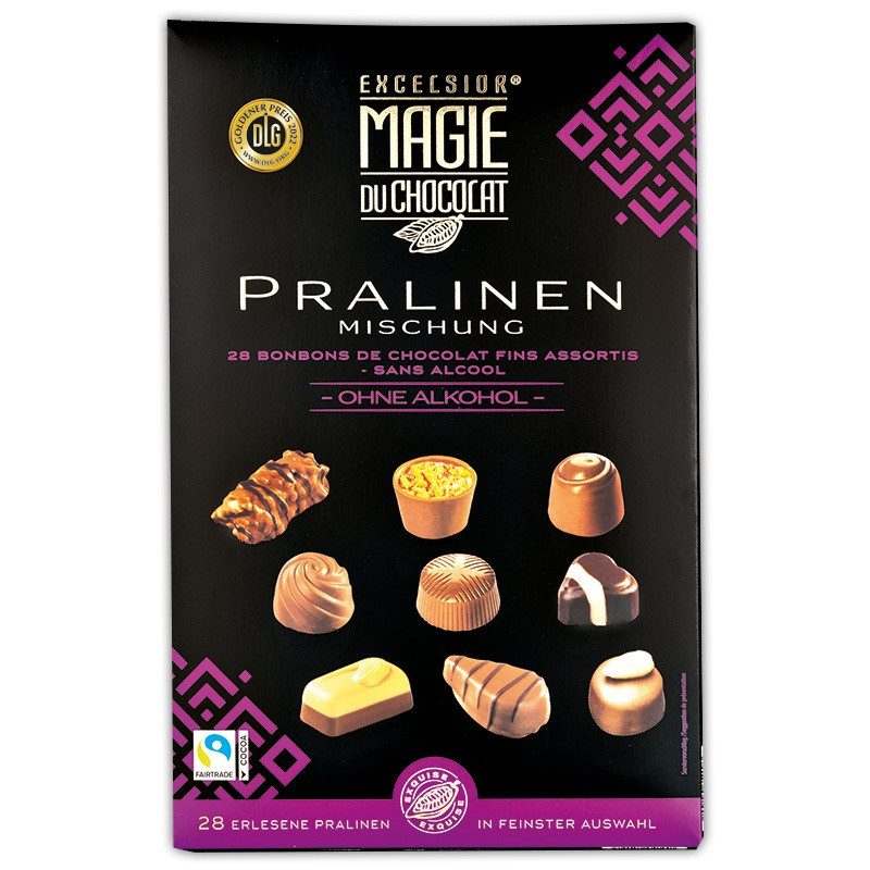 Цукерки Шоколадні Асорті Праліне без Лікеру Excelsior Magie du Chocolat Ohne Alkohol Norma 400 г, фото 1
