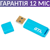 Флешка 128 Гб GTL U201, синяя, с колпачком, USB 3.0