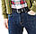 Мужской кожаный ремень под джинсы Mustang, Германия, 3,5 см, фото 3
