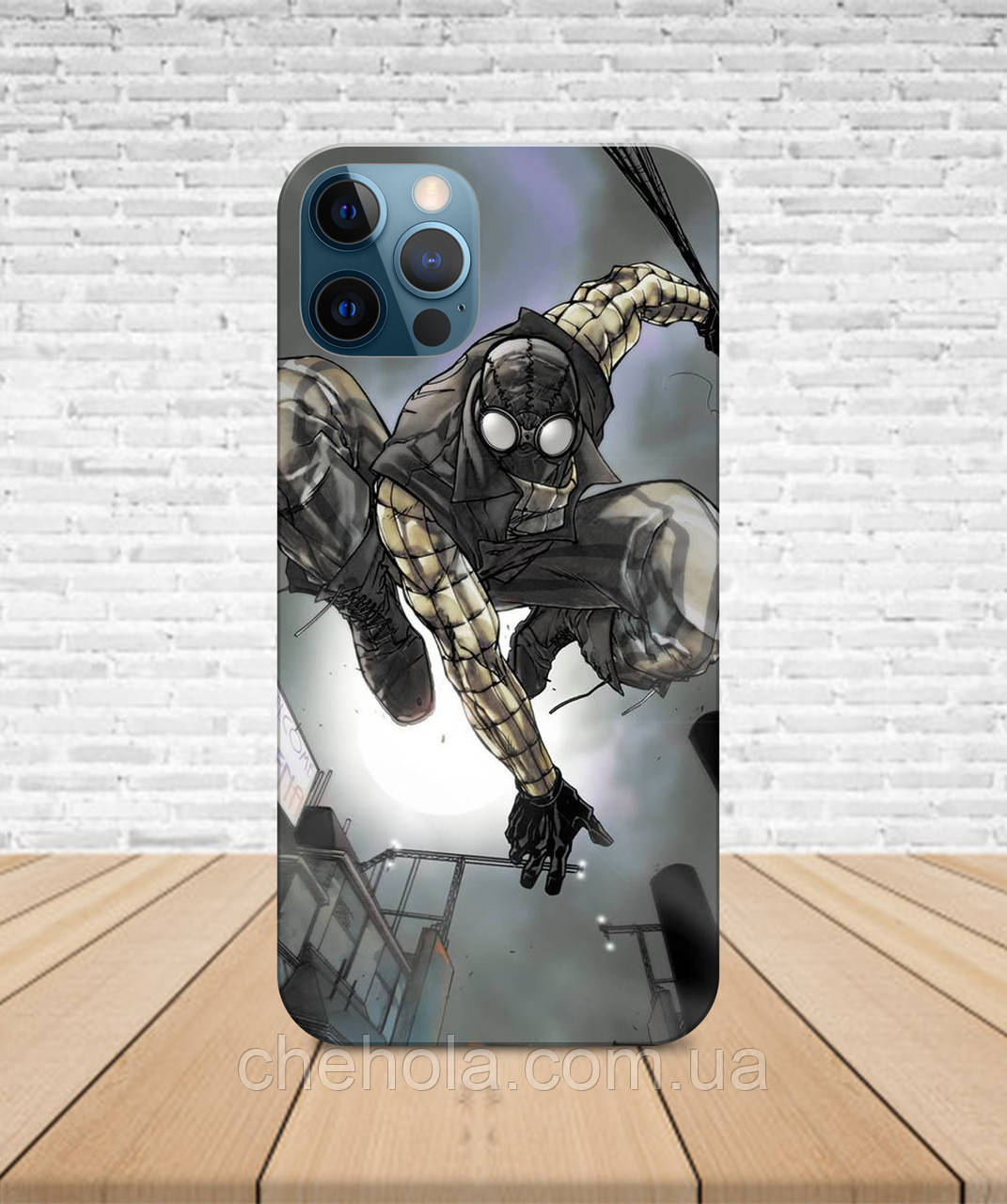 Матовий Чохол iPhone 14 Людина павук Нуар з принтом