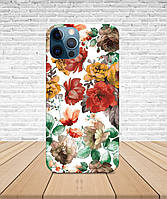 Матовый Чехол iPhone 14 Цветы весенний с принтом