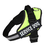 Шлея для собак усиленая Pet Style "Service Dog" Зеленая