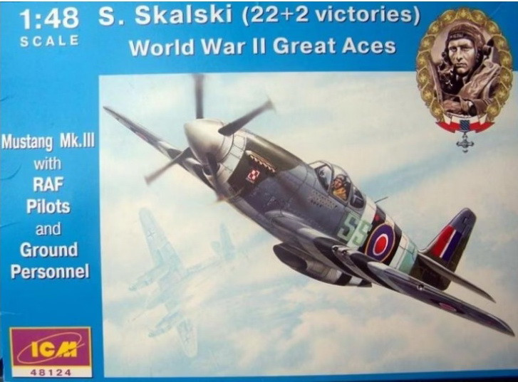 Пластикова модель 1/48 ICM 48124 америкнський винищувач Mustang Mk.III пілота аса С. Скальскі