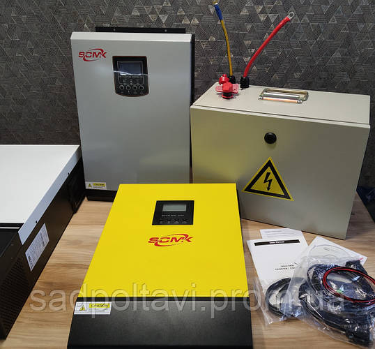 Гибридный Инвертор 5кВт 48V 220 В + Аккумулятор 6кВт (Catl lithiun ion ...