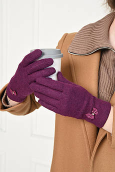 Рукавички жіночі текстильні фіолетового кольору                                                      153588M