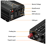 Інвертор FOVAL 12v-220v 2200W 50ГЦ перетворювач напруги чистий синус, фото 3
