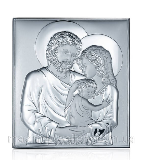 Срібна ікона "Свята Родина" (18х16см), фото 1