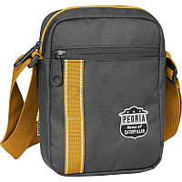 Мужская сумка CAT Peoria City Bag 2.5L Dark Asphalt/Machine Yellow (84068;521)