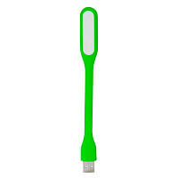Гнучка світодіодна USB LED лампа ліхтар, колір світло зелений