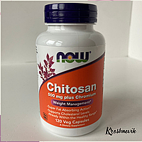 Now Chitosan 500 mg plus chromium, 120 капсул (хітозан з хромом)