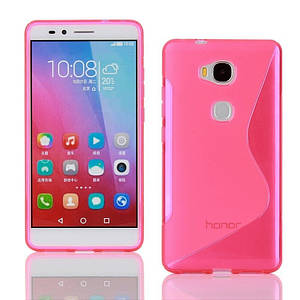 Силіконовий чохол Duotone для Huawei GR5 рожевий