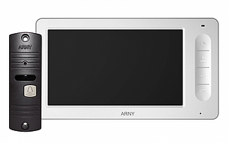 Комплект відеодомофона ARNY AVD-7005 (ver.2) Білий \ Коричневий (21316)
