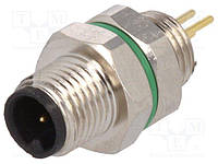 PXMBNI05FPM03APC Connector: M5; socket; male; 60V; IP67; PIN:3; THT; 1A