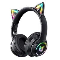 Навушники бездротові Onikuma B90 Bluetooth Black чорні RGB підсвічування