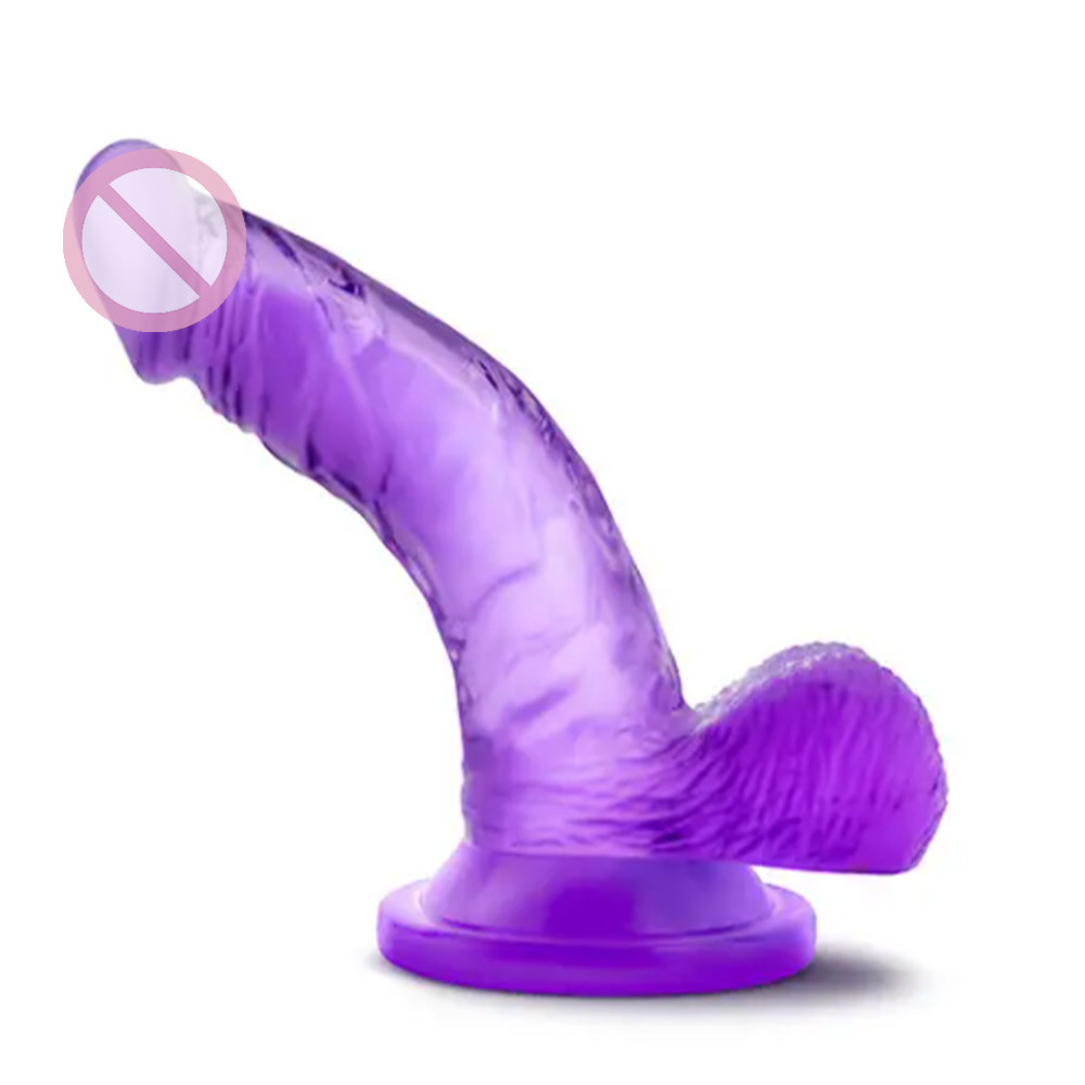 Фалоїмітатор реалістичний із мошоком на присоску Naturally Yours 4inch Mini Cock Purple