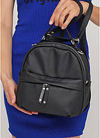 Go Женский модный городской рюкзак из экокожи Sambag Asti SSBt Черный практичный маленький мини стильный