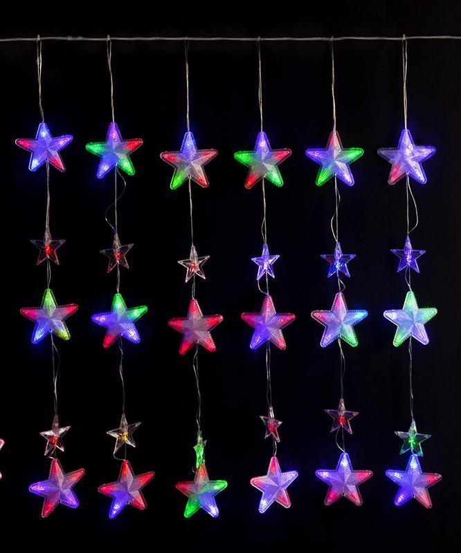 Гірлянда Штора XMAS Зорепад 120L на мідній проволовці 3Mx180CM Мультикольорова