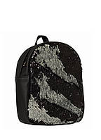 Lb Женский модный городской рюкзак из экокожи Sambag Brix MSHe черный практичный маленький мини стильный