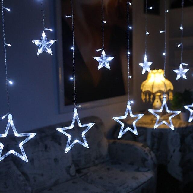 Гірлянда Xmas STAR CURTAIN 12 W Зірки білий 3Mx80CMx50CM