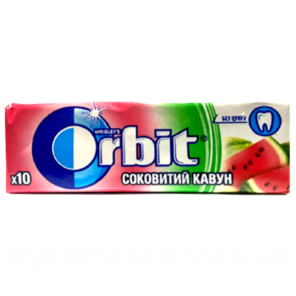 Жувальна гумка кавун Орбіт Orbit watermelon 14g 30шт/пач (Код: 00-00013045)