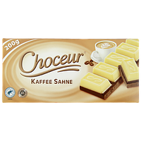 Шоколад чорно-білий кава з вершками Шокур Choceur kaffee sahne 200g 36шт/ящ (Код: 00-00013297)
