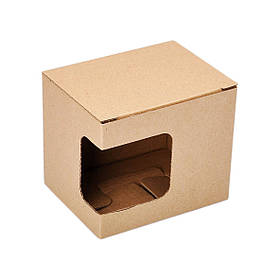 Упаковка "БУРА" з картона для чашок з вікном (тонкий картон)