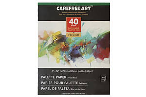 Папір для змішування фарб ламінований 40арк 229*305мм ООПТ Палітра