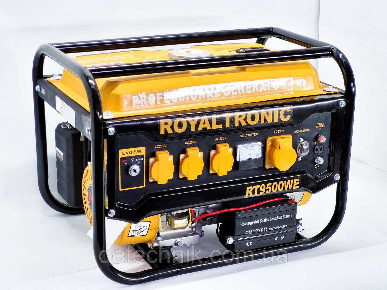 Бензиновий генератор ROYALTRONIC 2.5-2.8kw RT9500WE 1-фазний.Сартер!