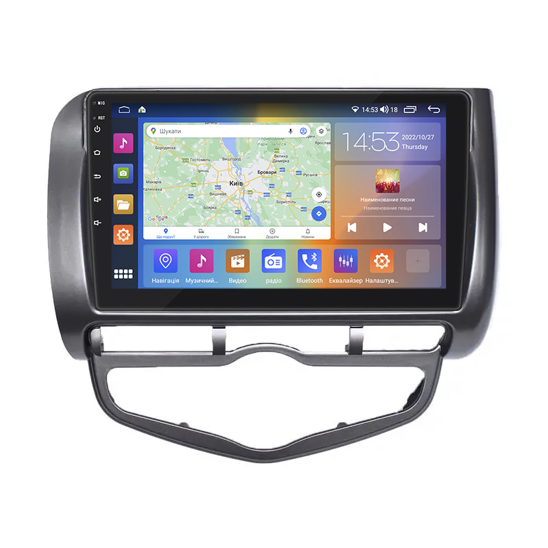 Штатна магнітола Lesko для Honda Jazz I 2001-2005 екран 9" 4/64 Gb CarPlay 4G Wi-Fi GPS Prime Хонда