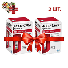 Тест-смужки Акку-Чек Перформа (Accu-Chek Performa) 50 шт. 2 паковання