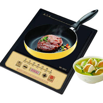 Електрична плита 2000 Вт Domotec MS 5833 / Настільна електрична плита / Індукційна плита