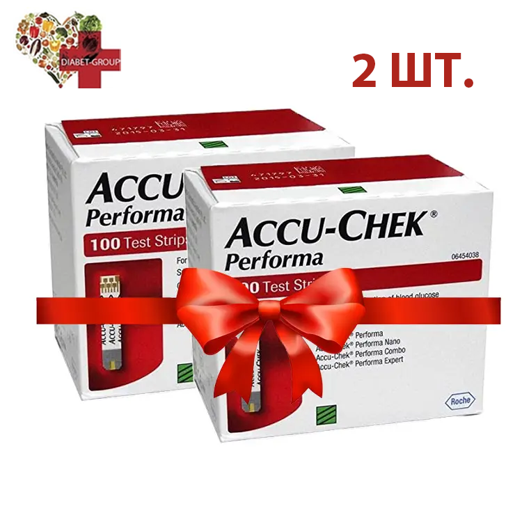 Тест-смужки Акку-Чек Перформа (Accu-Chek Performa) 100 шт. 2 паковання