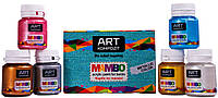 Краска по ткани MAMBO ART Kompozit цвета металлик 6 баночек 20 мл