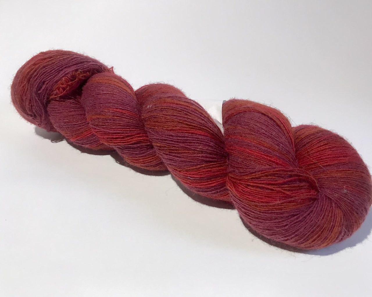 Пряжа Aade Long Kauni, Artistic yarn 8/1 Red (Червоний), 100 г