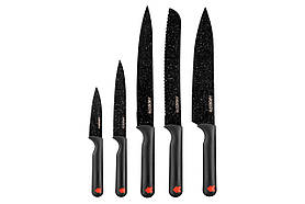 ARDESTO Набір ножів Black Mars 5 пр., чорний, нержавіюча сталь, пластик