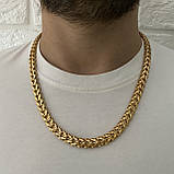 Срібний позолочений ланцюжок Подвійний Струмок., фото 3