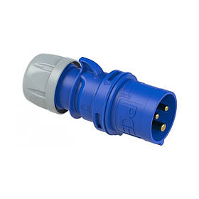 Силова вилка PCE кабельна переносна для генератора IP44 3Р 16А 6h 013-6