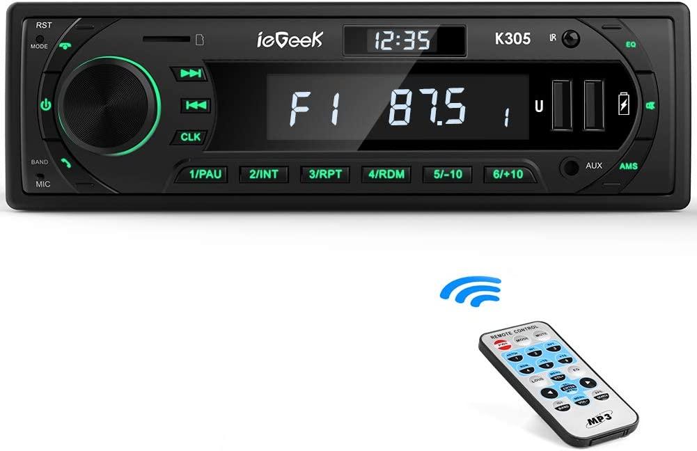 Автомобильная стереосистема и часы, 4X60 Вт FM-радио USB / AUX in / MP3/ WMA / WAV / SD / AM MP3-плеер ieGeek - фото 2 - id-p1737628119