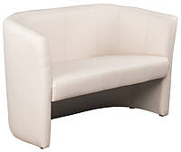 Офисный двухместный диван для зон ожидания Клуб Club Eco-50 экокожа белый Новый Стиль IM