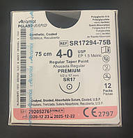 Хирургический шовный материал Аттрамат ПГЛА90 рапид, быстрого рассасывания, незацветаемый, USP 4-0