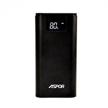 Зовнішній акумулятор PowerBank Aspor A378 20000 mAh (металевий корпус, реальна ємність,швидка зарядка), фото 3