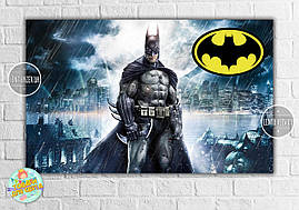 Плакат "Бетмен / Бетмен / Batman" (темно-синій фон, жовтий лого) 120х75 см -
