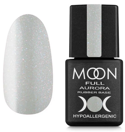 MOON FULL AURORA Shimer Rubber Base, 8 ml №2004