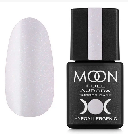 MOON FULL AURORA Shimer Rubber Base, 8 ml №2007