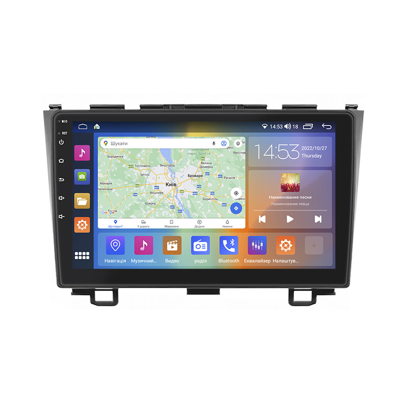 Штатна магнітола Lesko для Honda CR-V III 2006-2009 екран 9" 2/32 Gb CarPlay 4G Wi-Fi GPS Prime