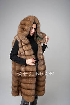 Жилет із хутра куниці Італія під Соболь